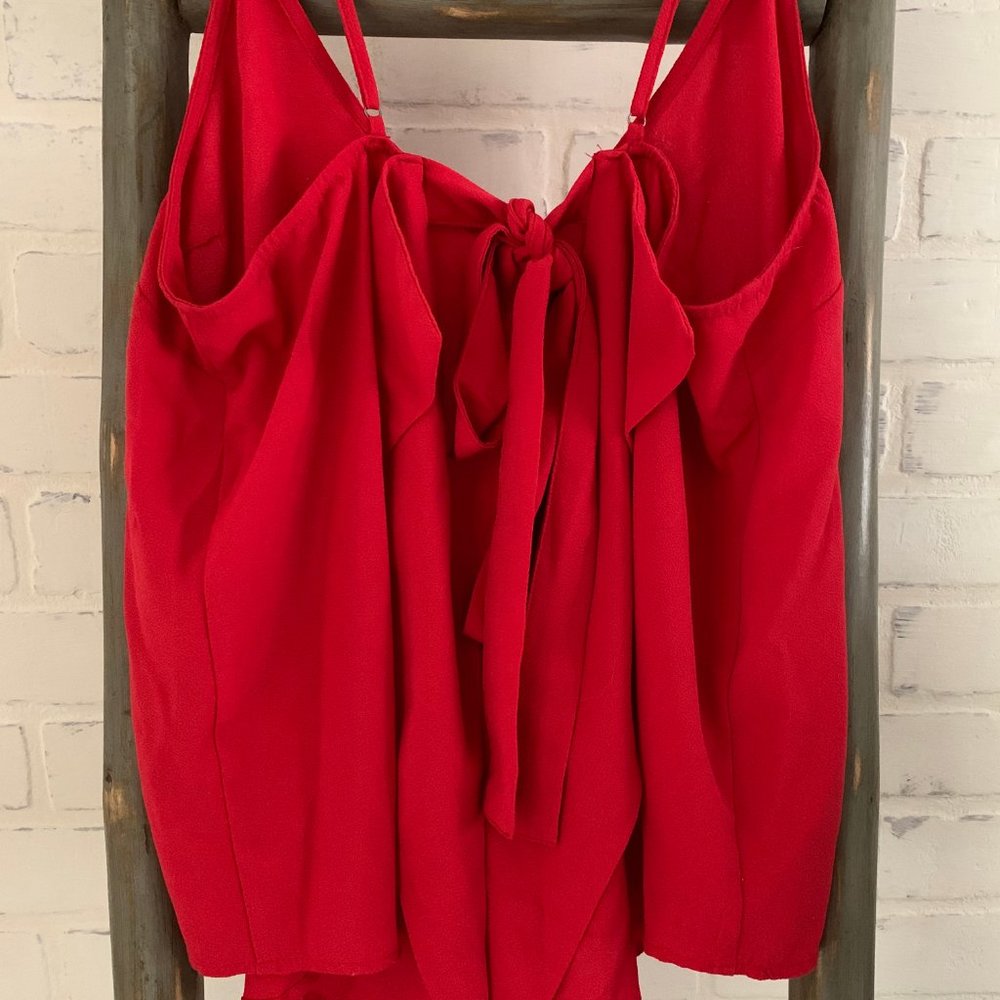Red Spaghetti Strap Blouse - Picture 2 of 3